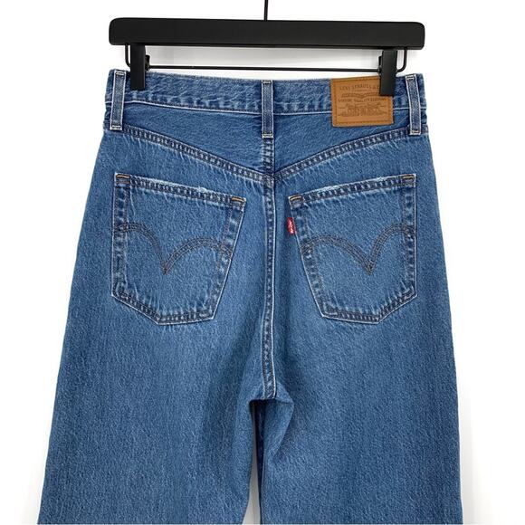 LEVI'S Premium Ribcage Straight Ankle Jean Blue Denim 27 - Picture 10 of 11